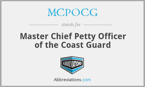 MCPOCG - Master Chief Petty Officer of the Coast Guard