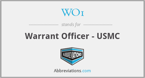 WO1 - Warrant Officer - USMC
