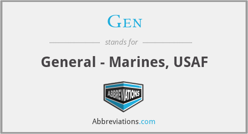 Gen - General - Marines, USAF