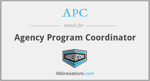 APC - Agency Program Coordinator