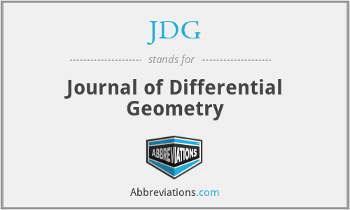 JDG - Journal of Differential Geometry
