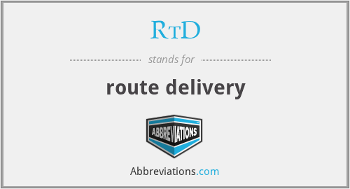 RtD - route delivery