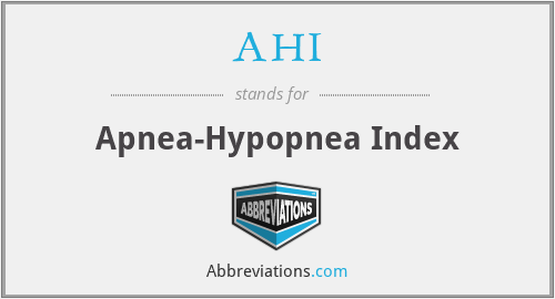 AHI - Apnea-Hypopnea Index