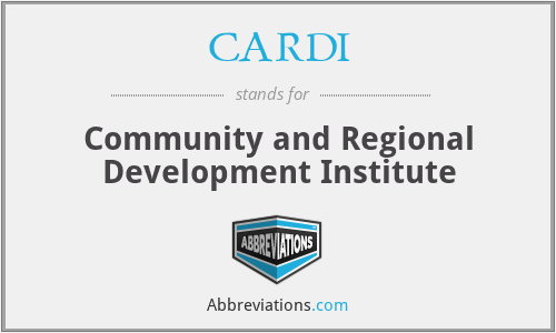 CARDI - Community and Regional Development Institute