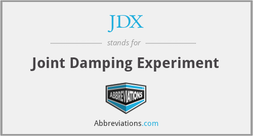 JDX - Joint Damping Experiment