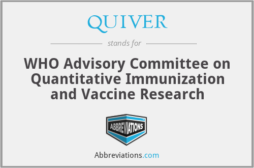 QUIVER - WHO Advisory Committee on Quantitative Immunization and Vaccine Research