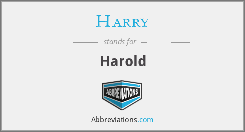 Harry - Harold