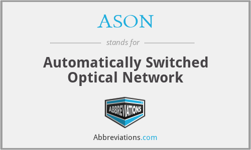 ASON - Automatically Switched Optical Network