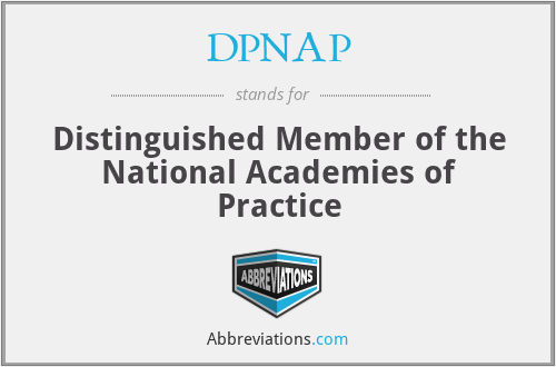 DPNAP - Distinguished Member of the National Academies of Practice