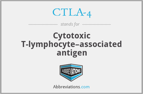 CTLA-4 - Cytotoxic T-lymphocyte–associated antigen
