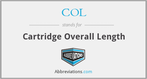 COL - Cartridge Overall Length