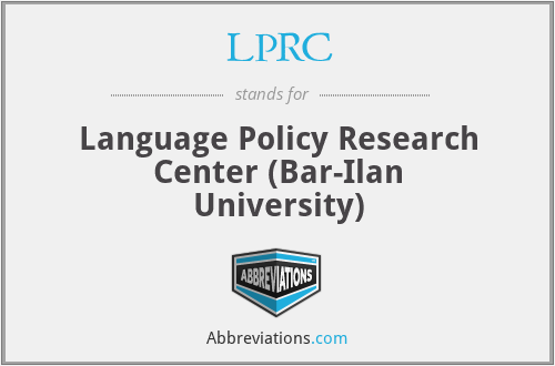 LPRC - Language Policy Research Center (Bar-Ilan University)
