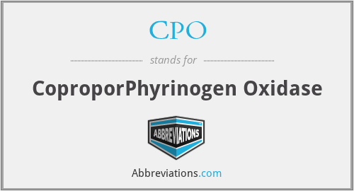 CPO - CoproporPhyrinogen Oxidase