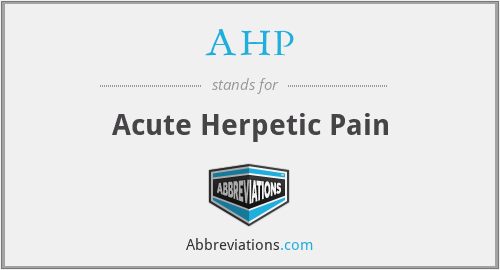 AHP - Acute Herpetic Pain