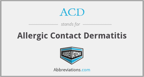 ACD - Allergic Contact Dermatitis