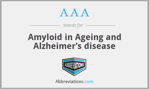 AAA - Amyloid in Ageing and Alzheimer’s disease