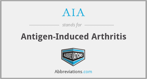 AIA - Antigen-Induced Arthritis