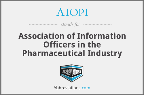 AIOPI - Association of Information Officers in the Pharmaceutical Industry