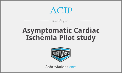 ACIP - Asymptomatic Cardiac Ischemia Pilot study