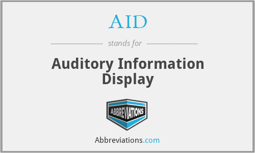 AID - Auditory Information Display