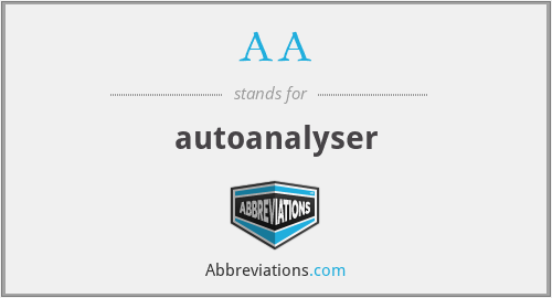 AA - autoanalyser