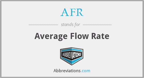 AFR - Average Flow Rate