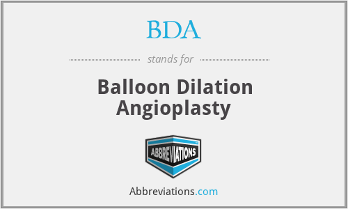 BDA - Balloon Dilation Angioplasty