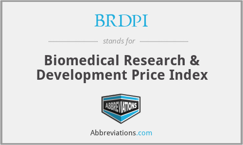 BRDPI - Biomedical Research & Development Price Index