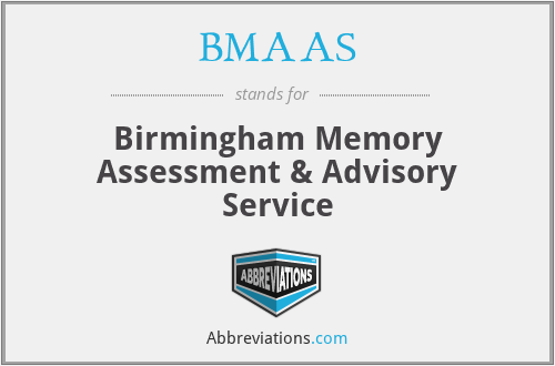 BMAAS - Birmingham Memory Assessment & Advisory Service