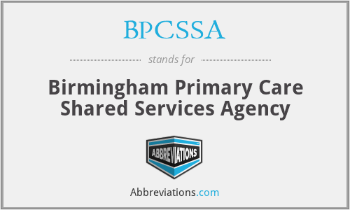BPCSSA - Birmingham Primary Care Shared Services Agency
