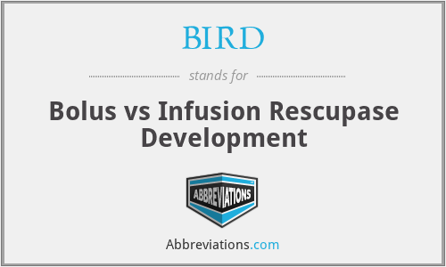 BIRD - Bolus vs Infusion Rescupase Development