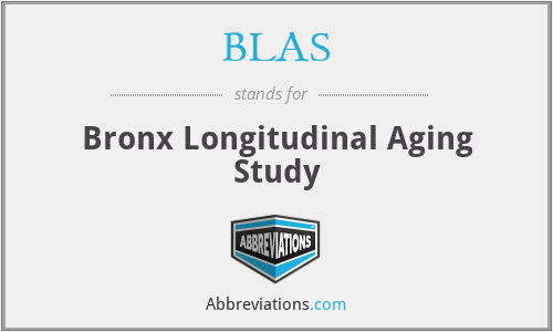 BLAS - Bronx Longitudinal Aging Study
