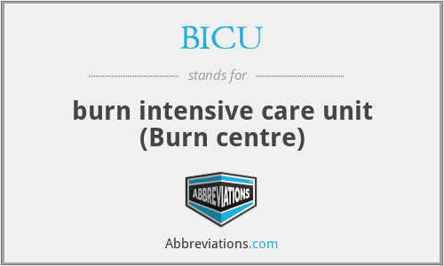 BICU - burn intensive care unit (Burn centre)