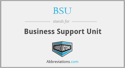 BSU - Business Support Unit