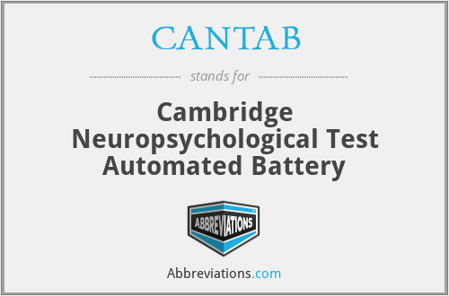 CANTAB - Cambridge Neuropsychological Test Automated Battery