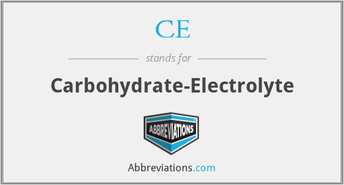 CE - Carbohydrate-Electrolyte