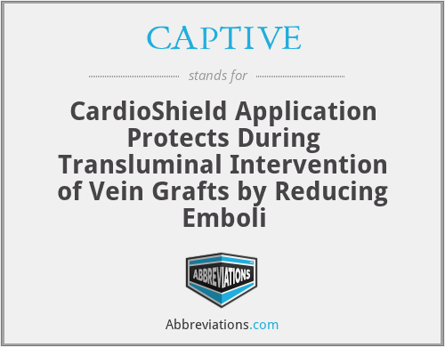 CAPTIVE - CardioShield Application Protects During Transluminal Intervention of Vein Grafts by Reducing Emboli