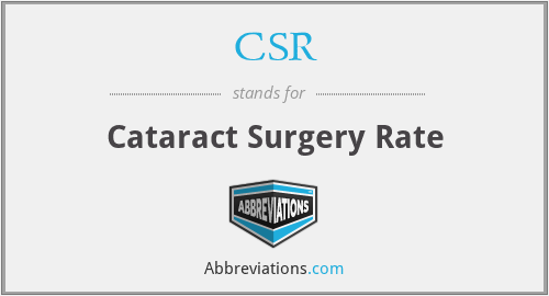 CSR - Cataract Surgery Rate