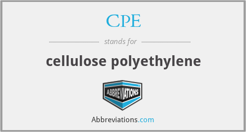 CPE - cellulose polyethylene