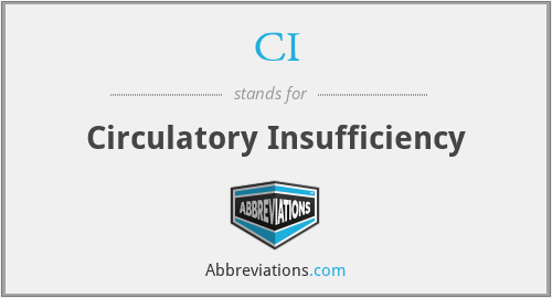 CI - Circulatory Insufficiency