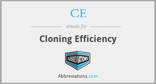 CE - Cloning Efficiency