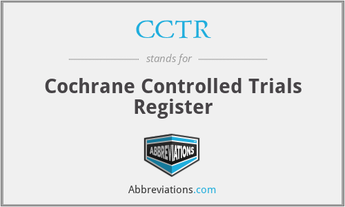 CCTR - Cochrane Controlled Trials Register