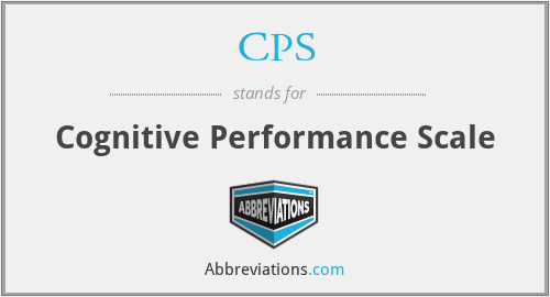 CPS - Cognitive Performance Scale