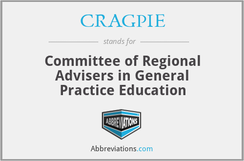 CRAGPIE - Committee of Regional Advisers in General Practice Education