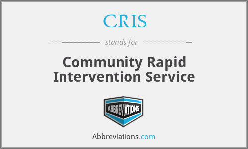 CRIS - Community Rapid Intervention Service