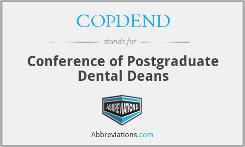 COPDEND - Conference of Postgraduate Dental Deans