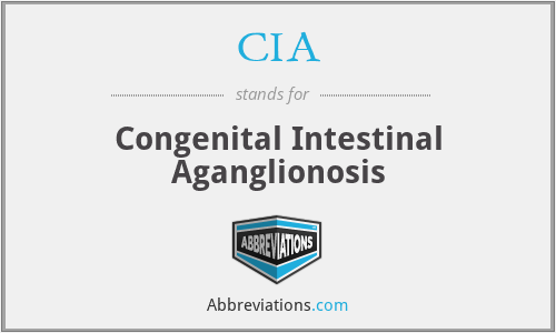 CIA - Congenital Intestinal Aganglionosis