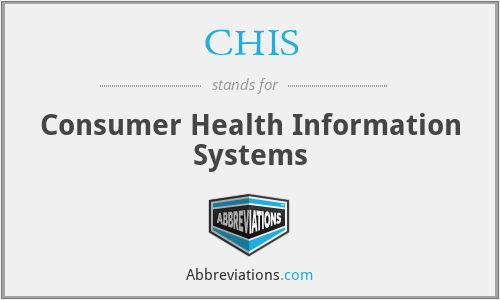 CHIS - Consumer Health Information Systems
