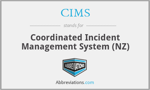 CIMS - Coordinated Incident Management System (NZ)