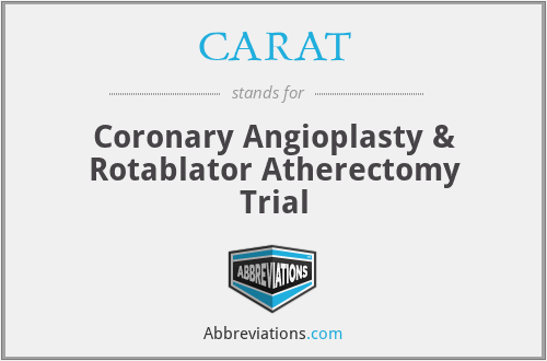 CARAT - Coronary Angioplasty & Rotablator Atherectomy Trial